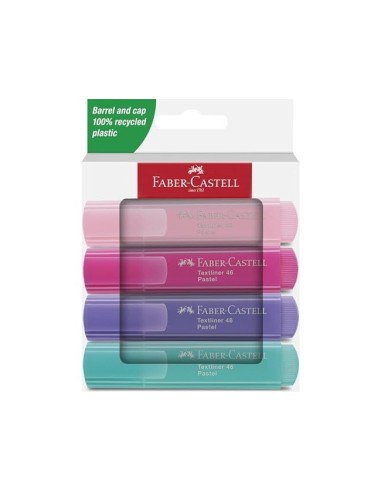 ROTULADOR FABER FLUORESCENTE 1546 PASTEL ESTUCHE 4 UD.SURTIDAS