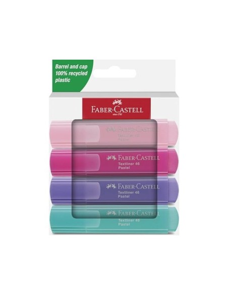 ROTULADOR FABER FLUORESCENTE 1546 PASTEL ESTUCHE 4 UD.SURTIDAS