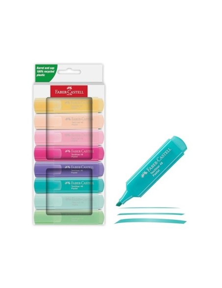 ROTULADOR FABER FLUORESCENTE 1546 ESTUCHE 8 UNIDADES SURTIDAS