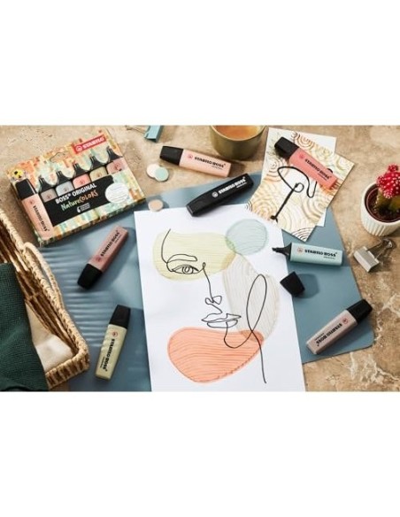 ROTULADOR STABILO BOSS PASTEL FLUOR.70 NATURE COLORS  8 UD.SURT.