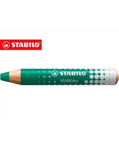 LAPIZ MARCADOR SECO STABILO MARKDRY PIZARRA BL.COLOR VE. CAJA 5 UD.