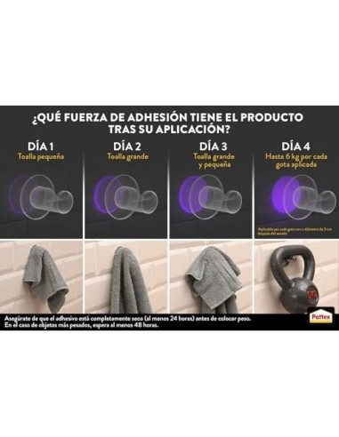 ADHESIVO PATTEX PEGA DESPEGA NO MAS CLAVO 6 KG 12 UD.