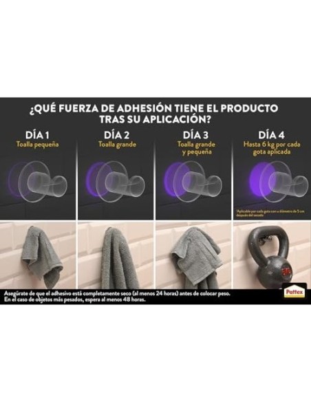 ADHESIVO PATTEX PEGA DESPEGA NO MAS CLAVO 6 KG 12 UD.