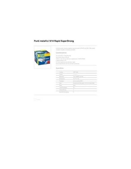 GRAPAS RAPID SUPER STRONG GALVANIZADAS Nº9/14 CAJA 5000 UD.