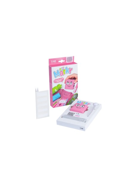 SELLO MARCADOR ROPA MARKY INF.ROSA TINTA KIT ETIQ.CINTA TERMOADHESIVA