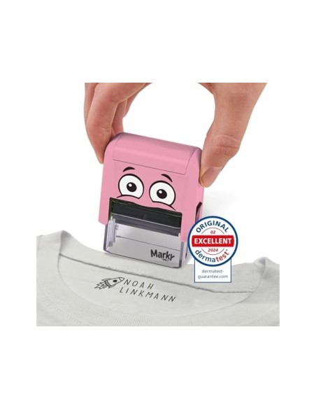SELLO MARCADOR ROPA MARKY INF.ROSA TINTA KIT ETIQ.CINTA TERMOADHESIVA