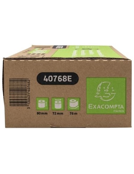 ROLLO SUMADORA EXACOMPTA TERMICO 80 X 80MM 48 G/M2 SIN BISFENOL
