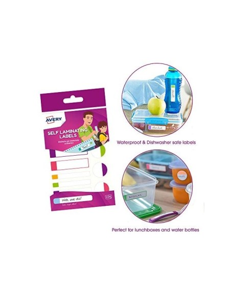 ETIQUETA AVERY PLASTIFICABLE FLUORESCENTES 24 UD.
