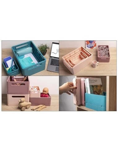 CAJA MULTIUSOS EXACOMPTA SMARTCASE A5+ PLAST.PLEGAB ROSA 275X40X190MM