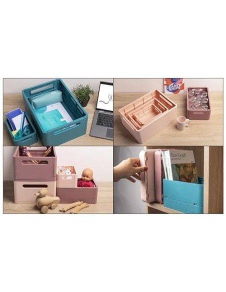 CAJA MULTIUSOS EXACOMPTA SMARTCASE A5+ PLAST.PLEGAB ROSA 275X40X190MM