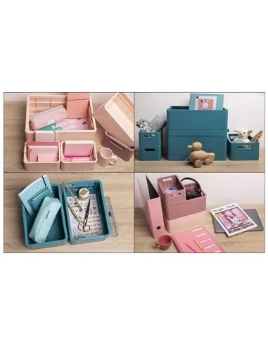 CAJA MULTIUSOS EXACOMPTA SMARTCASE A5+ PLAST.PLEGAB ROSA 275X40X190MM