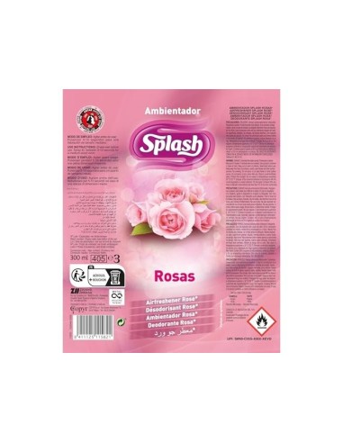 AMBIENTADOR SPRAY SPLASH ROSAS BOTE 300 ML