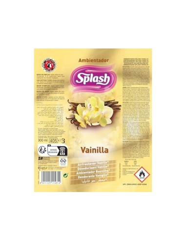 AMBIENTADOR SPRAY SPLASH AROMA VAINILLA BOTE 300 ML