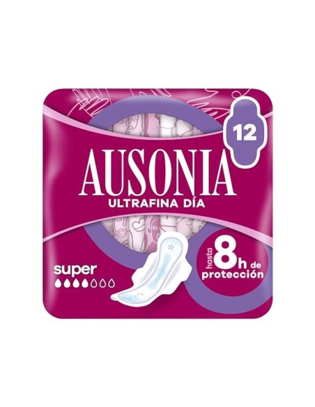 COMPRESA AUSONIA ULTRAFINA SUPER ALAS CAJA 12 UD.
