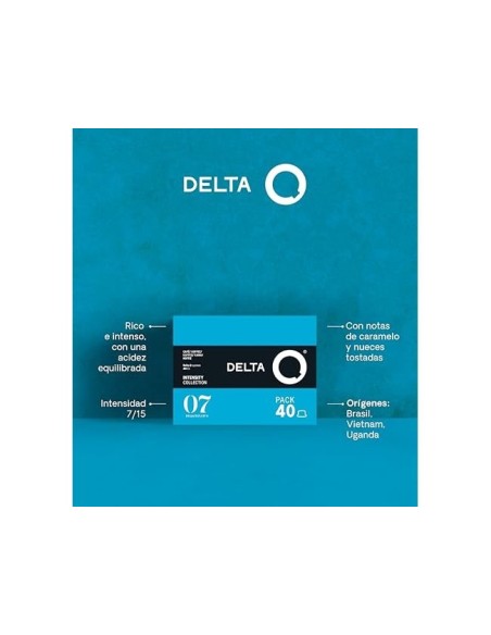 CAFE DELTA Q DESCAFEINADO CAPSULAS XL MONODOSIS INTENSIDAD 1
