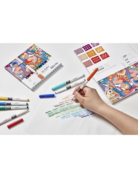 ROTULADOR CARIOCA PLUS PRISMA FIBER-TIP FIBRA CAJA COMP. 30 UD.SURT.