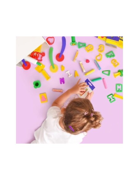 JUEGO JOVI RODILLO PLASTILINA+12 MOLDES FORMAS SURTIDAS