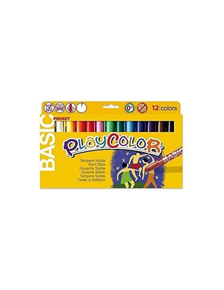 TEMPERA SOLIDA BARRA INSTANT POCKET CAJA 12 COL.SURT.10521