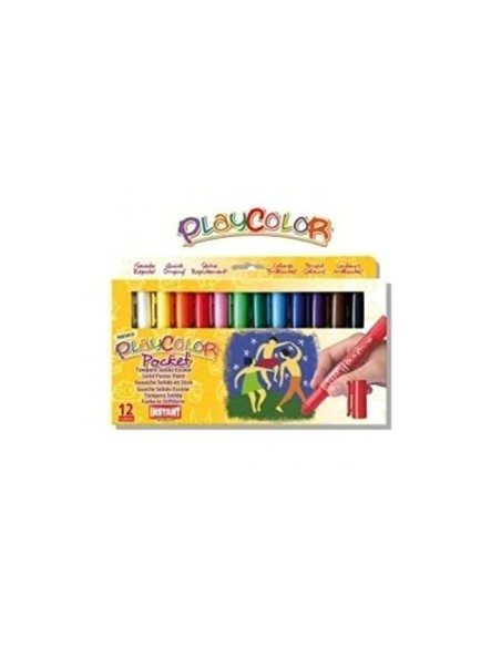 TEMPERA SOLIDA BARRA INSTANT POCKET CAJA 12 COL.SURT.10521