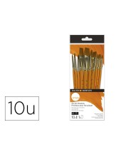 PINCELES DALER ROWNEY SIMPLY ART SINT. MANGO CORTO DORADO BLIS. 7 UD.