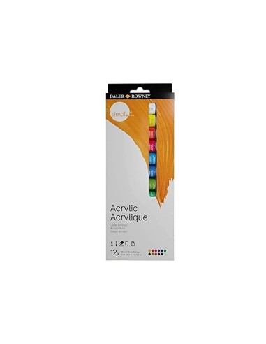 PINTURA ACRILICA DALER ROWNEY SIMPLY CAJA 12 UDS. SURT 12 ML