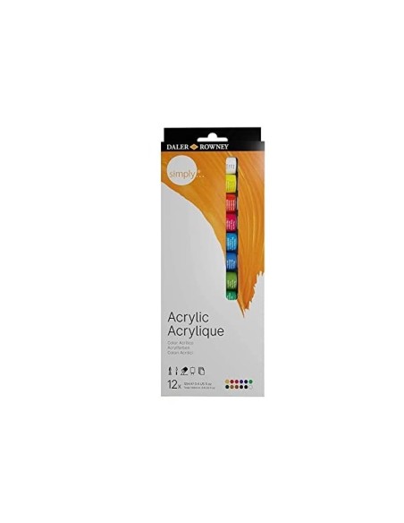 PINTURA ACRILICA DALER ROWNEY SIMPLY CAJA 12 UDS. SURT 12 ML