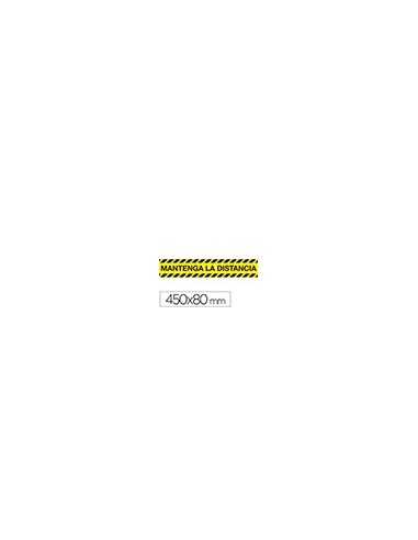 CINTA ADH. SEÑAL "MANTENGA DISTANCIA SEGURIDAD" PVC 165MC 450X80MM
