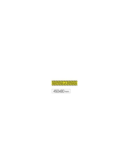 CINTA ADH. SEÑAL "MANTENGA DISTANCIA SEGURIDAD" PVC 165MC 450X80MM