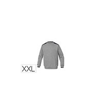 SUDADERA DELTAPLUS SWEAT OLINO REFUERZO ESPALDA CODOS GRIS TALLA XXL 2