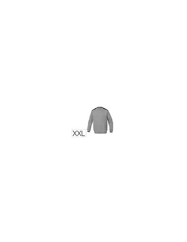 SUDADERA DELTAPLUS SWEAT OLINO REFUERZO ESPALDA CODOS GRIS TALLA XXL