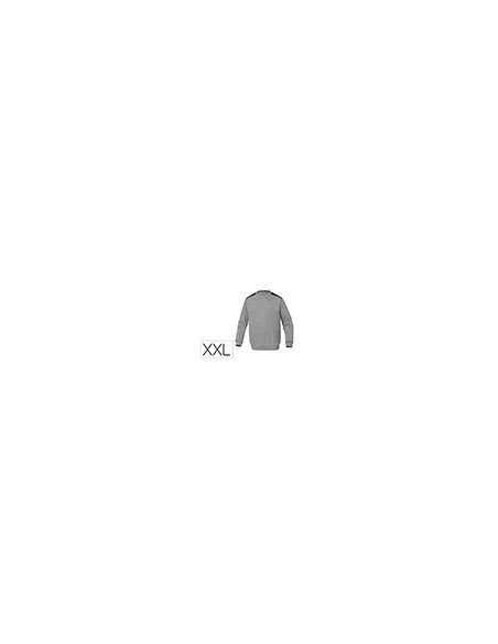 SUDADERA DELTAPLUS SWEAT OLINO REFUERZO ESPALDA CODOS GRIS TALLA XXL