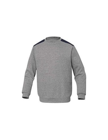 SUDADERA DELTAPLUS SWEAT OLINO REFUERZO ESPALDA CODOS GRIS TALLA XXL