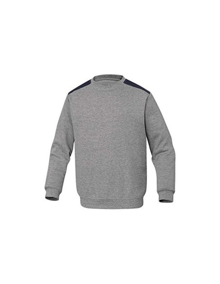 SUDADERA DELTAPLUS SWEAT OLINO REFUERZO ESPALDA CODOS GRIS TALLA XXL