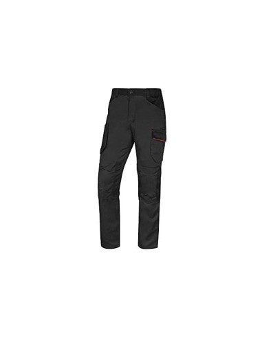 PANTALON TRABAJO DELTAPLUS CINTURA ELASTICA 7 BOL. GRIS/RJ. TALLA M