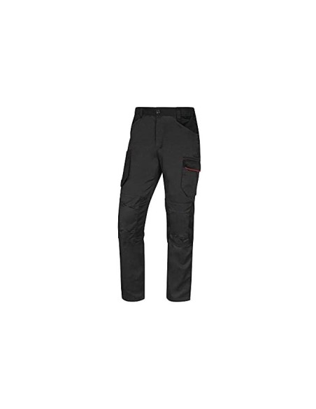 PANTALON TRABAJO DELTAPLUS CINTURA ELASTICA 7 BOL. GRIS/RJ. TALLA M