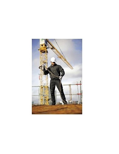 PANTALON TRABAJO DELTAPLUS CINTURA ELASTICA 7 BOL. GRIS/RJ. TALLA M