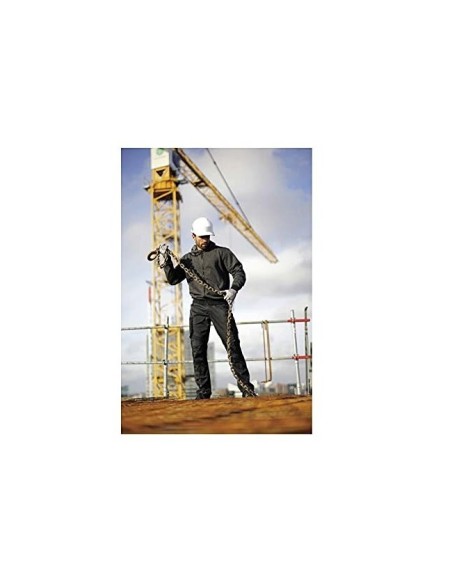 PANTALON TRABAJO DELTAPLUS CINTURA ELASTICA 7 BOL. GRIS/RJ. TALLA M