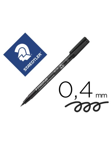 ROTULADOR LUMOCOL RETRO. FIBRAPERM. 313-9 NEGRO PUNTA SUPER FINA 0.4