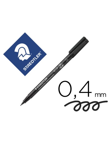 ROTULADOR LUMOCOL RETRO. FIBRAPERM. 313-9 NEGRO PUNTA SUPER FINA 0.4