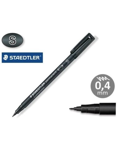 ROTULADOR LUMOCOL RETRO. FIBRAPERM. 313-9 NEGRO PUNTA SUPER FINA 0.4