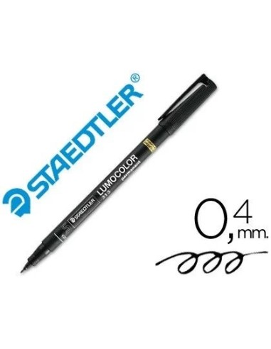 ROTULADOR LUMOCOL RETRO. FIBRAPERM. 313-9 NEGRO PUNTA SUPER FINA 0.4