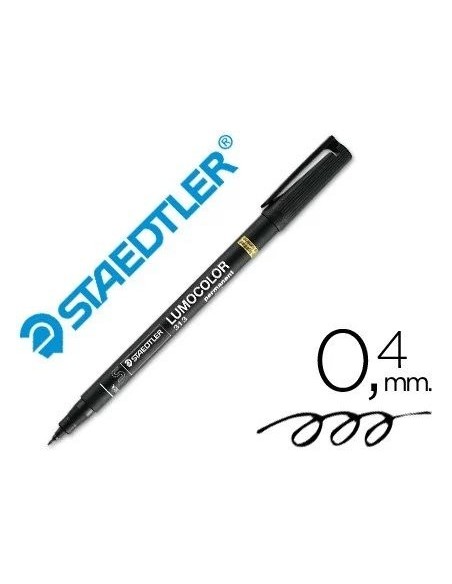 ROTULADOR LUMOCOL RETRO. FIBRAPERM. 313-9 NEGRO PUNTA SUPER FINA 0.4