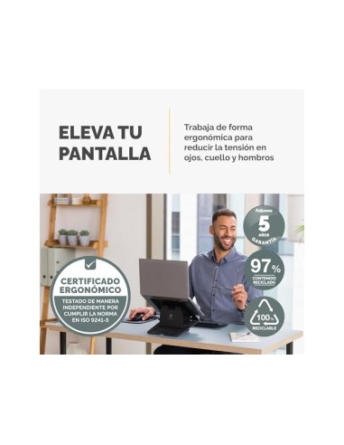 SOPORTE ELEVADOR FELLOWES BREYTA PARA PORTATIL 14" PLASTICO RECICLADO