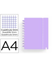 CUADERNO CARCHIVO INGENIOX FOAM A4 80H MALVA PASTEL