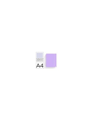 CUADERNO CARCHIVO INGENIOX FOAM A4 80H MALVA PASTEL