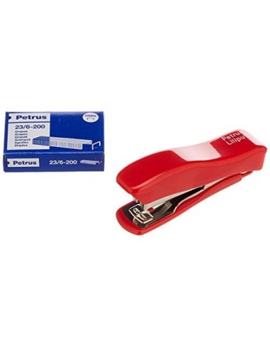 GRAPADORA PETRUS LILIPUT 200 WOW 12H.+CAJA GRAPAS 23/6 SURT.