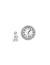 RELOJ MAUL STEP PARED REDONDO 20 CM DIAMETRO ELECTRICO PLATA 2