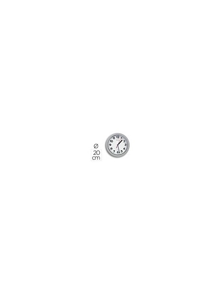 RELOJ MAUL STEP PARED REDONDO 20 CM DIAMETRO ELECTRICO PLATA