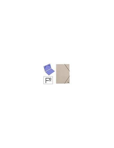 CARPETA GOMAS LIDERPAPEL FL CARTON ECOLOGICO GRIS