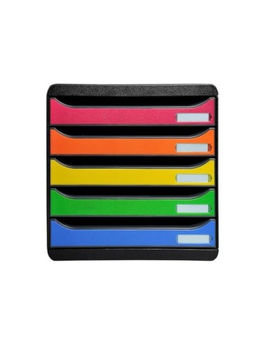 FICHERO SOBREMESA EXACOMPTA BIG-BOX PLUS APAISADA 5 CAJONES MULTI.